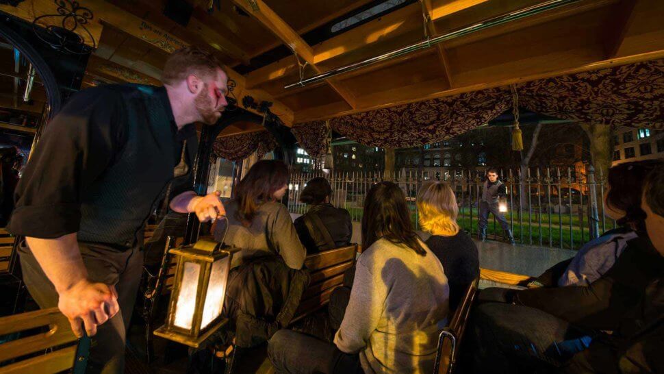 Ghost Tour Interior Of Trolley in Boston, Massachusetts