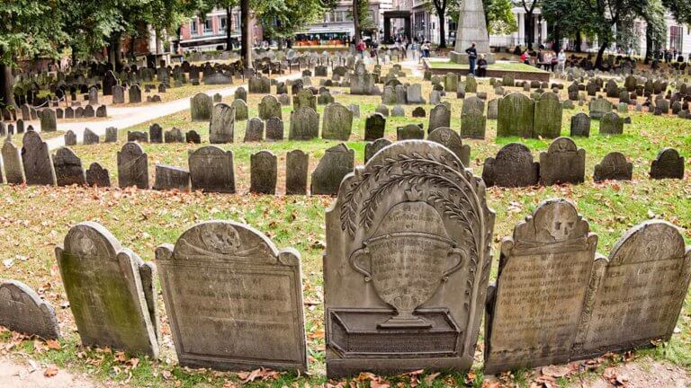 Haunted Granary Burying Ground in Boston