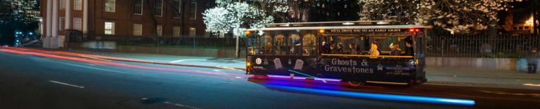 boston ghost tour trolley at night