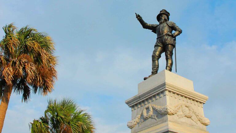 st augustine plaza bronze statue