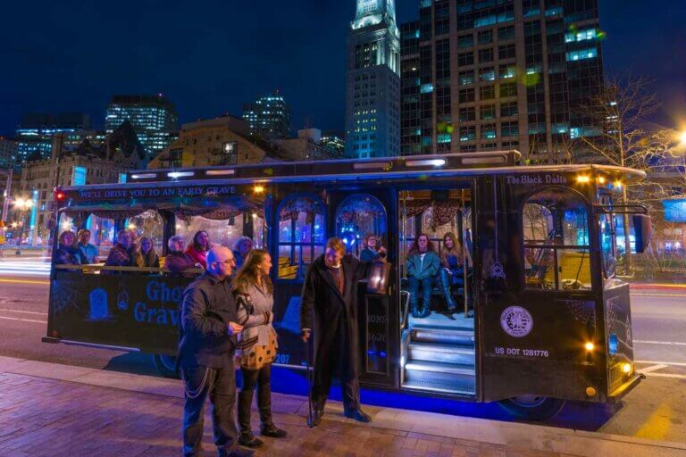 Boston Ghosts & Gravestones night tour trolley