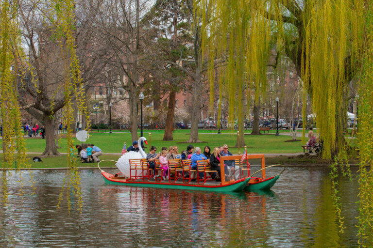 Boston Public Garden swan boats