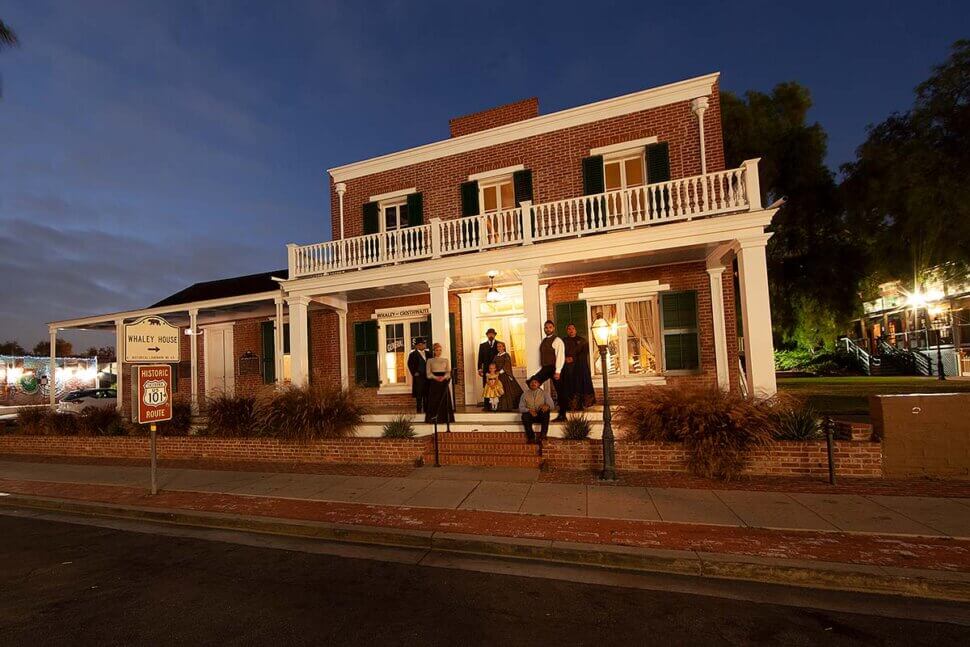 Whaley House cast members standing outside home