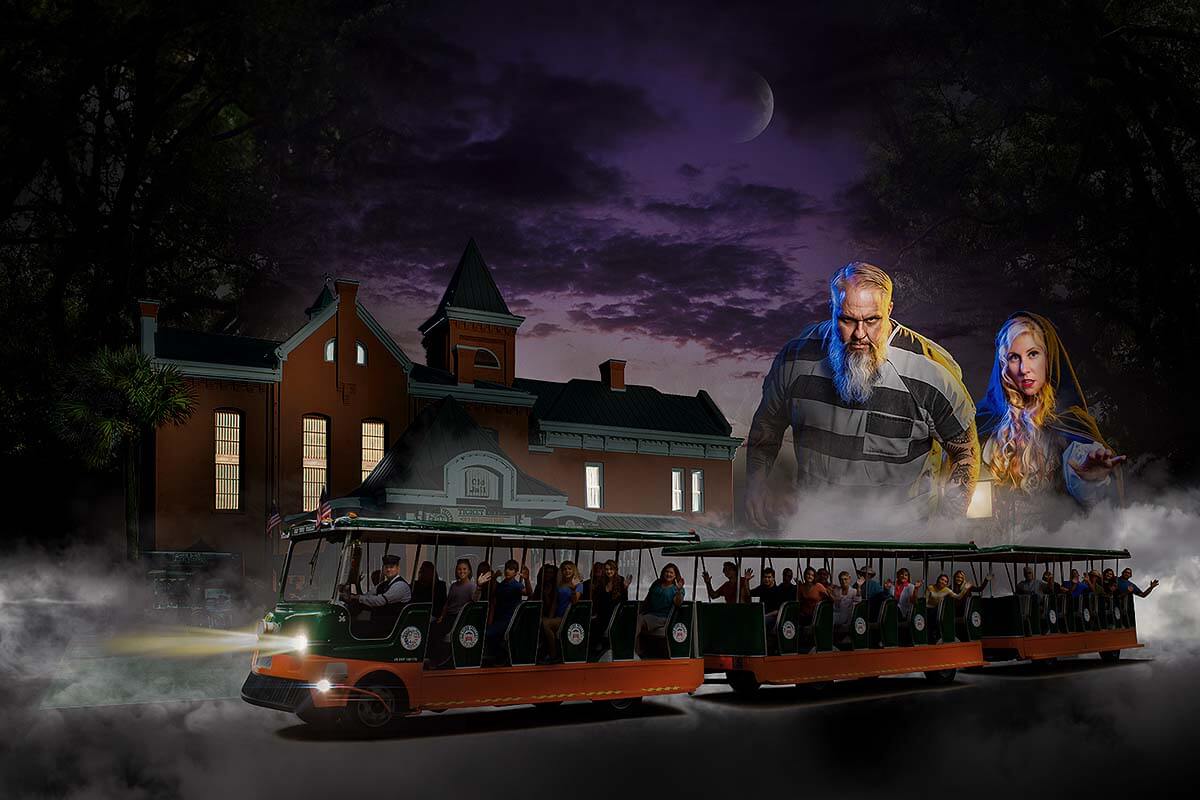 Haunted Ghost Tours In St. Augustine Aboard The Ghost Town Trolley