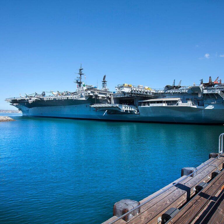 USS Midway Museum in San Diego, featuring the iconic aircraft carrier