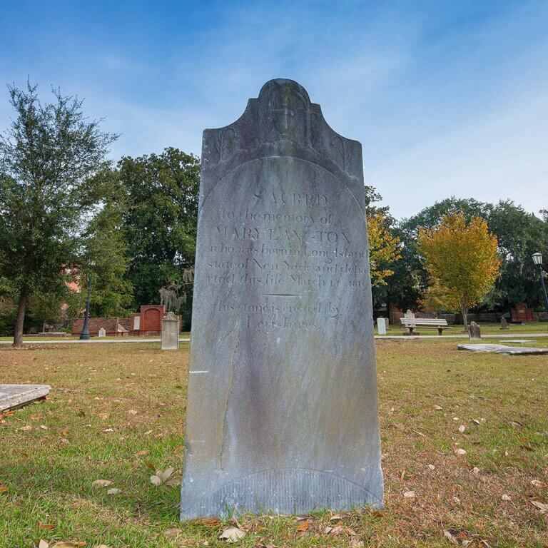 Colonial Park Cemetery tombstone