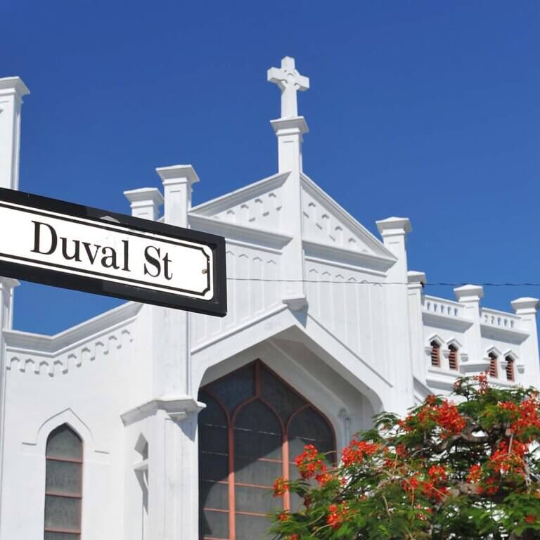 St. Paul's Episcopal Church in Key West, featuring its haunting design