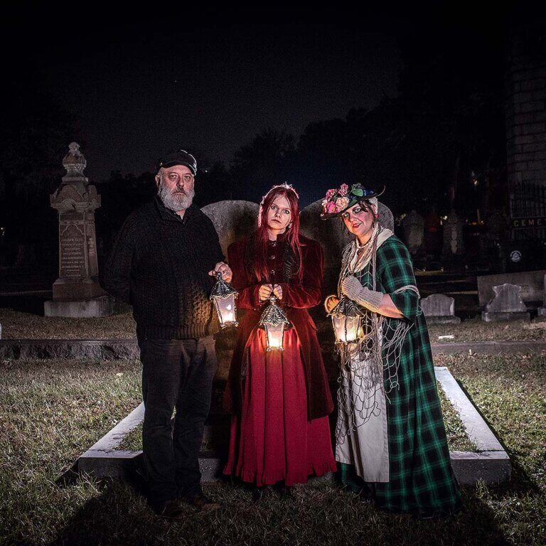 Charleston Ghosts & Gravestones hosts inside Bethany Cemetery