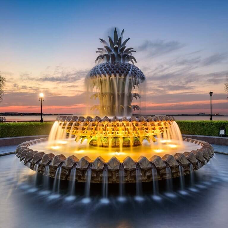 Waterfront Park evening in Charleston