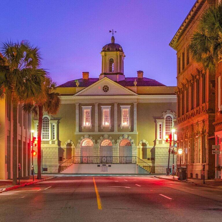The brick arches inside the Provost Dungeon with low lighting.